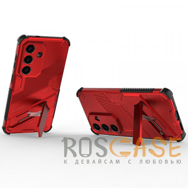 Фотография Красный Megatron | Противоударный чехол-подставка для Samsung Galaxy S26 с защитой камеры