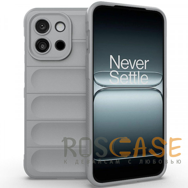 Фото Серый Flex Silicone | Противоударный чехол для OnePlus 13T / 13S с защитой камеры и микрофиброй