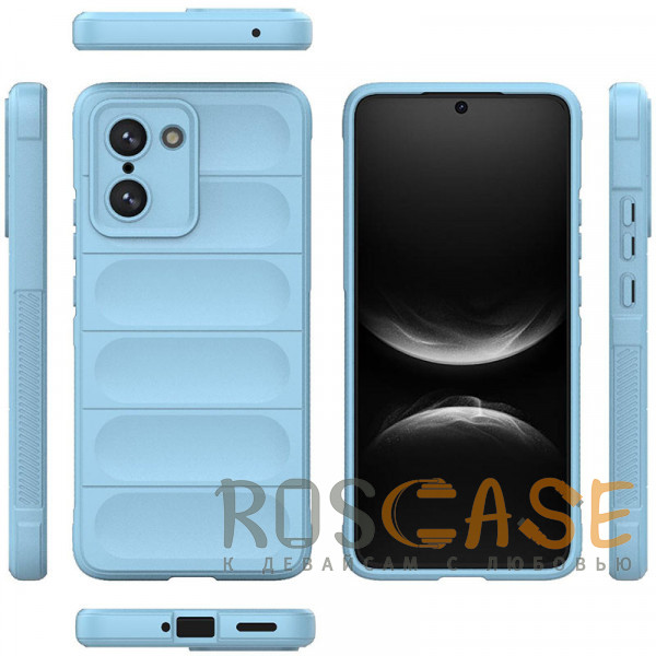 Фото Голубой Flex Silicone | Противоударный чехол для OnePlus Nord CE 5 5G / CE5 с защитой камеры и микрофиброй