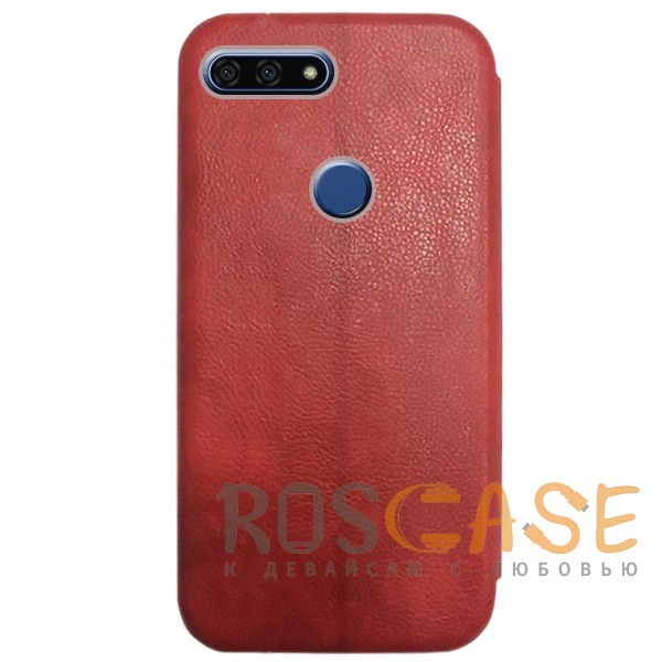 Фотография Красный Open Color 2 | Чехол-книжка на магните для Huawei Honor 7A Pro / Y6 Prime 2018 с подставкой и внутренним карманом