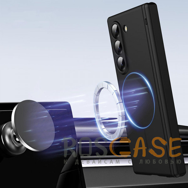 Изображение Черный Чехол 3D с Magsafe и внешним стеклом для Samsung Galaxy Z Fold 6