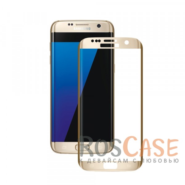 Фото Золотой CaseGuru | Защитное 3D стекло для Samsung G935F Galaxy S7 Edge