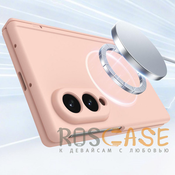 Фотография Розовый Чехол 3D с Magsafe и внешним стеклом для Samsung Galaxy Z Fold 8