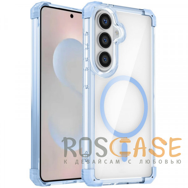 Фото Синий Nature Magnetic | Прозрачный противоударный чехол с поддержкой MagSafe для Samsung Galaxy S26