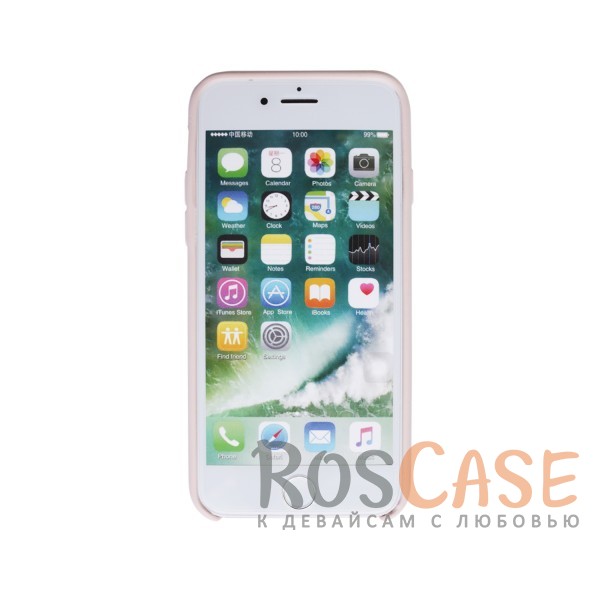 Фотография Розовый / Light pink Оригинальный силиконовый чехол для Apple iPhone 7 (4.7") (реплика)
