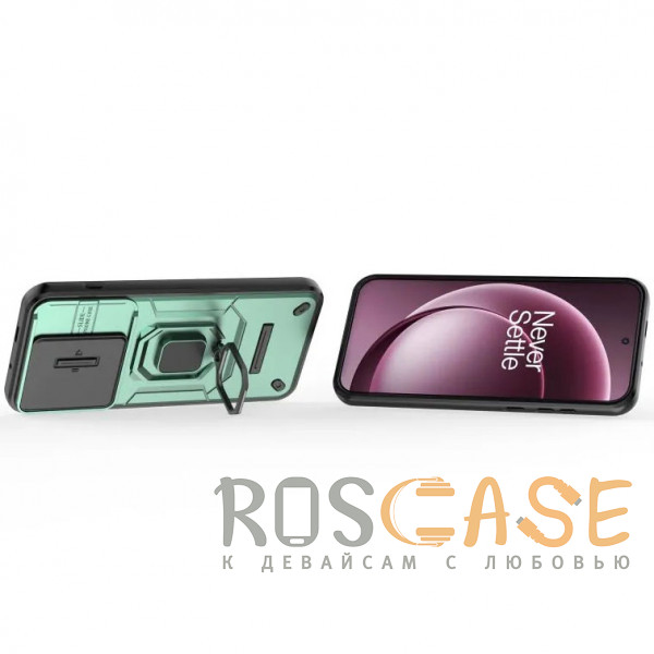 Изображение Зеленый Transformer Ring Holder | Противоударный чехол с кольцом и шторкой камеры для OnePlus 15 5G