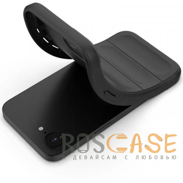 Фотография Черный Flex Silicone | Противоударный чехол для iPhone 16e с защитой камеры и микрофиброй