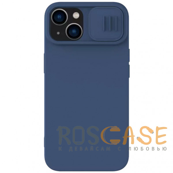 Фото Темно-синий Nillkin CamShield Silky Magnetic | Силиконовый чехол для магнитной зарядки с защитой камеры для iPhone 15