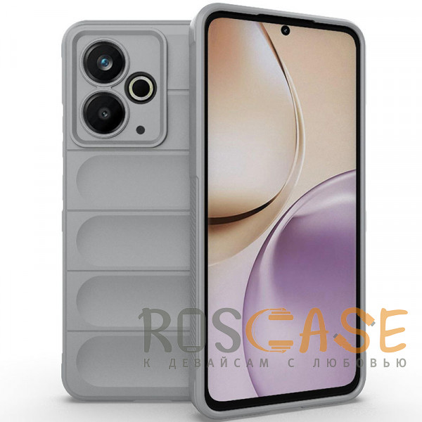 Фото Серый Flex Silicone | Противоударный чехол для Realme 14T 5G с защитой камеры и микрофиброй