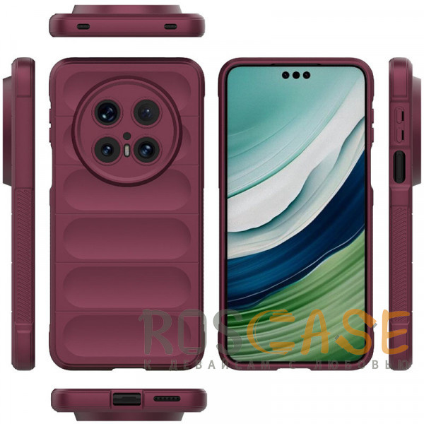 Фото Бордовый Flex Silicone | Противоударный чехол для Huawei Mate 70 Pro / 70 Pro Plus с защитой камеры и микрофиброй