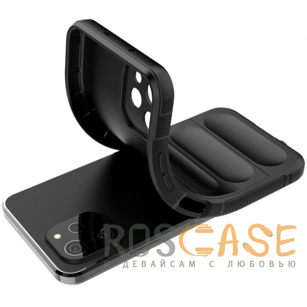 Фотография Черный Flex Silicone | Противоударный чехол для Huawei Nova Y61 4G с защитой камеры и микрофиброй