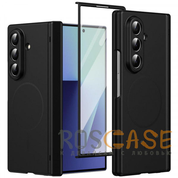 Фото Черный Чехол 3D с Magsafe и внешним стеклом для Samsung Galaxy Z Fold 8 Ultra