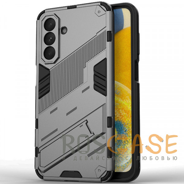Фото Серый Megatron | Противоударный чехол-подставка для Samsung Galaxy A26 5G с защитой камеры