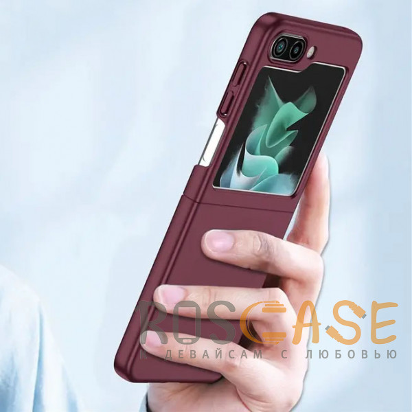 Изображение Бордовый Matte Shield | Тонкий матовый пластиковый чехол для Samsung Galaxy Z Flip 5