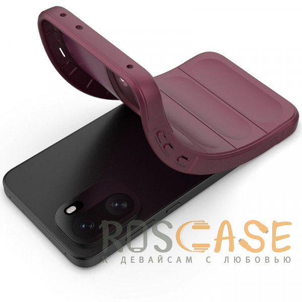 Фотография Бордовый Flex Silicone | Противоударный чехол для OnePlus 15R / Ace 6 / 6T 5G с защитой камеры и микрофиброй