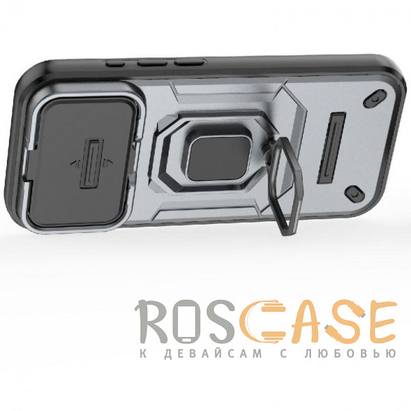 Фотография Серый Transformer Ring Holder | Противоударный чехол с кольцом и шторкой камеры для iPhone 17 Pro