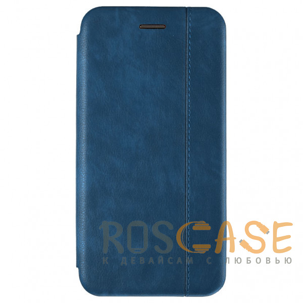 Фото Темно-синий Open Color 2 | Кожаный чехол-книжка для Samsung Galaxy A91 / S10 Lite с магнитом и подставкой