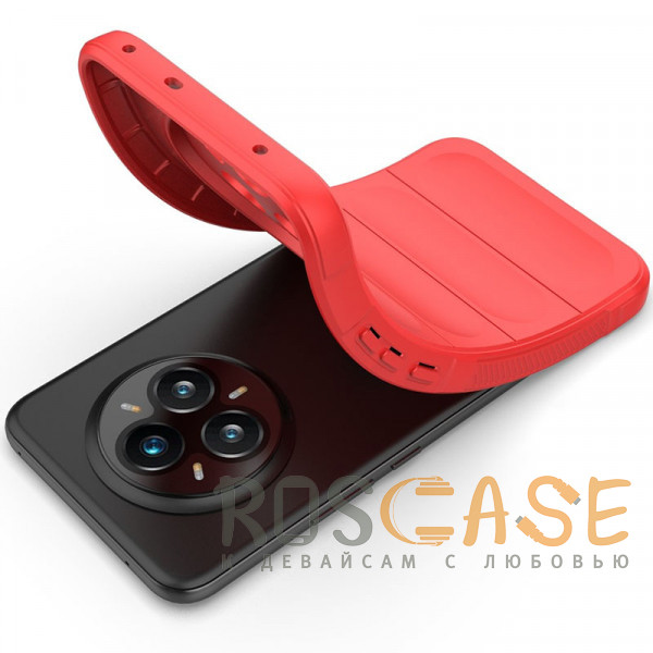 Фотография Красный Flex Silicone | Противоударный чехол для Realme 14 Pro Plus 5G с защитой камеры и микрофиброй