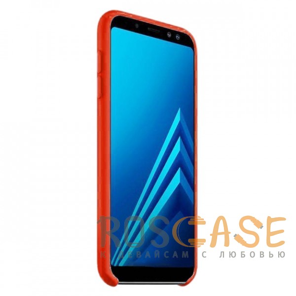 Изображение Красный / Red Силиконовый чехол для Samsung Galaxy A6 (2018) с покрытием soft touch