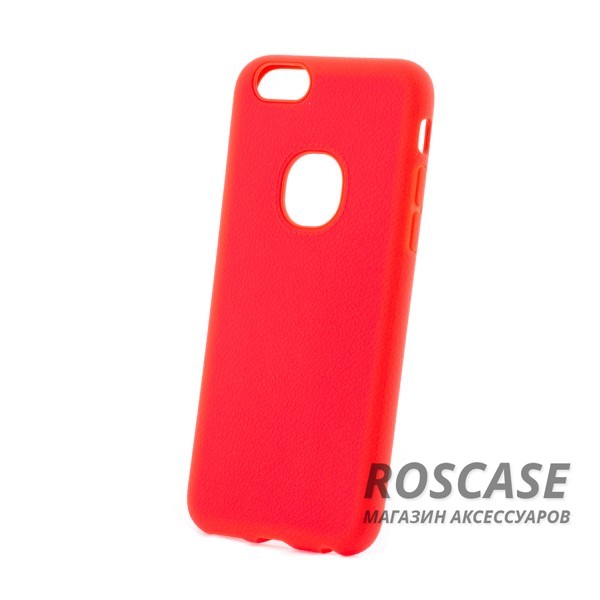 Фото Красный iPaky | Силиконовый чехол с имитацией кожи для iPhone 6 / 6s