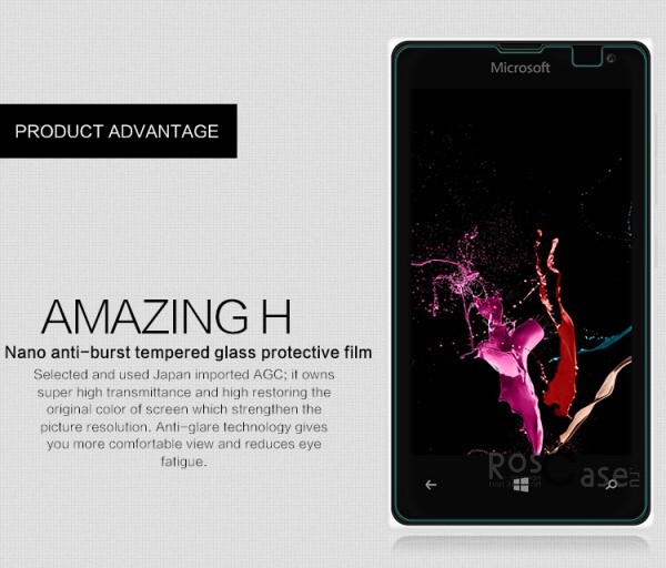 фото защитное стекло Nillkin Anti-Explosion Glass Screen (H) для Microsoft Lumia 435 Dual Sim 