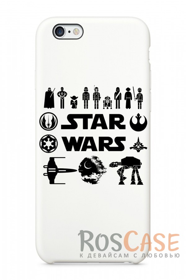 Фото Star Wars 3 Пластиковый чехол RosCase "Звездные войны" для iPhone 6/6s (4.7")