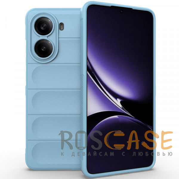 Фото Голубой Flex Silicone | Противоударный чехол для Xiaomi Redmi Turbo 4 с защитой камеры и микрофиброй