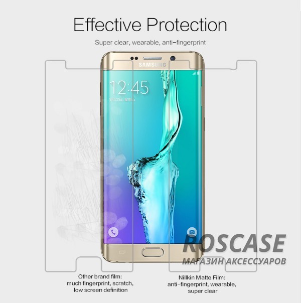 Изображение Матовая Защитная пленка Nillkin (на обе стороны) для Samsung Galaxy S6 Edge Plus