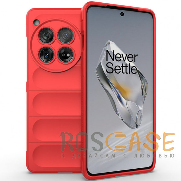 Фото Красный Flex Silicone | Противоударный чехол для OnePlus 12 с защитой камеры и микрофиброй