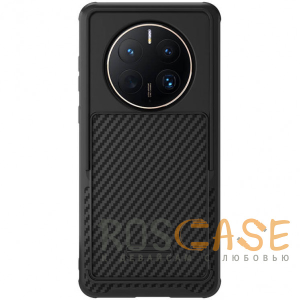 Фотография Черный Nillkin Synthetic Fiber S | Чехол с карбоновой текстурой для Huawei Mate 50 Pro с защитой камеры