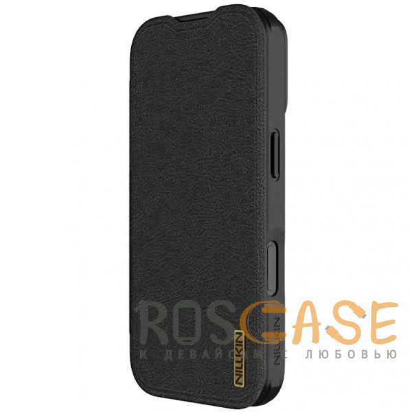 Фотография Черный Nillkin Qin PRO | Чехол-книжка из Premium экокожи с защитой камеры для iPhone 17