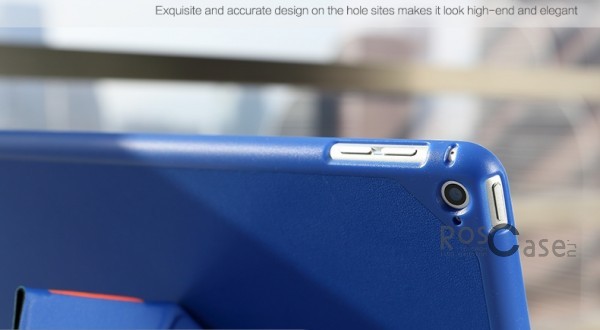 Фотография Синий / Blue Кожаный чехол (книжка) Rock Devita Series для Apple iPad Air 2