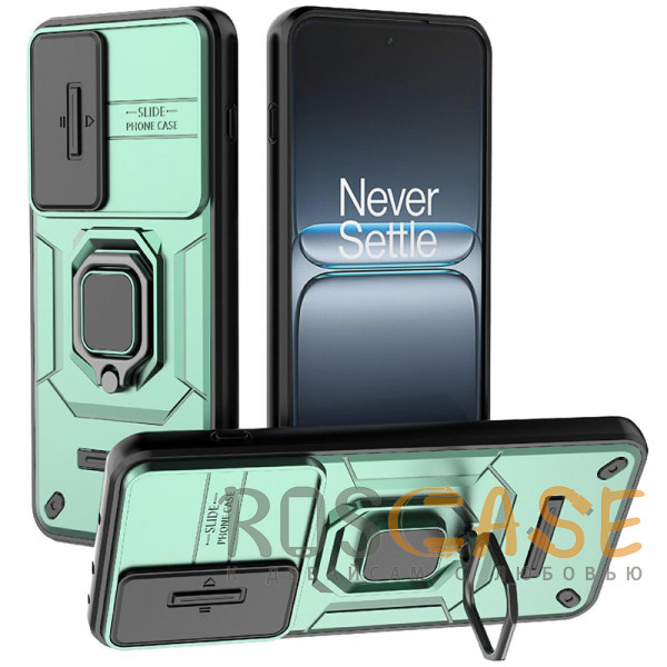 Фото Зеленый Transformer Ring Holder | Противоударный чехол с кольцом и шторкой камеры для OnePlus Nord 5 5G / Ace 5 Ultra