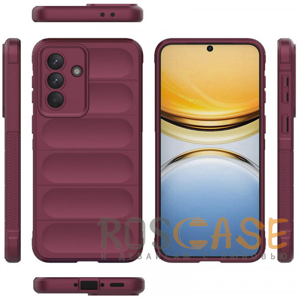 Фото Бордовый Flex Silicone | Противоударный чехол для Samsung Galaxy A37 с защитой камеры и микрофиброй