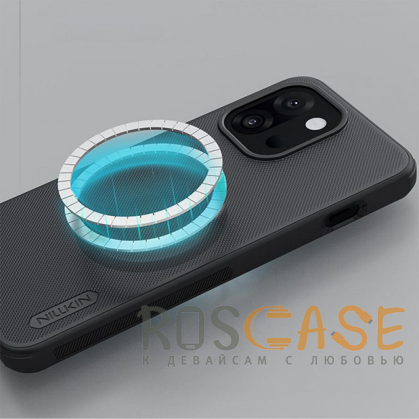 Фотография Черный Nillkin Super Frosted Shield Magnetic | Пластиковый чехол с поддержкой Magsafe для OnePlus 13T / 13S