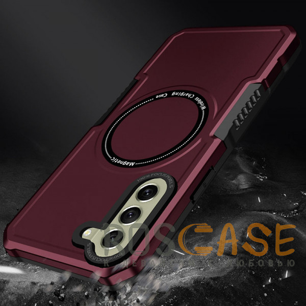 Изображение Бордовый Magnetic Armor | Противоударный чехол с поддержкой MagSafe для Samsung Galaxy S21 FE