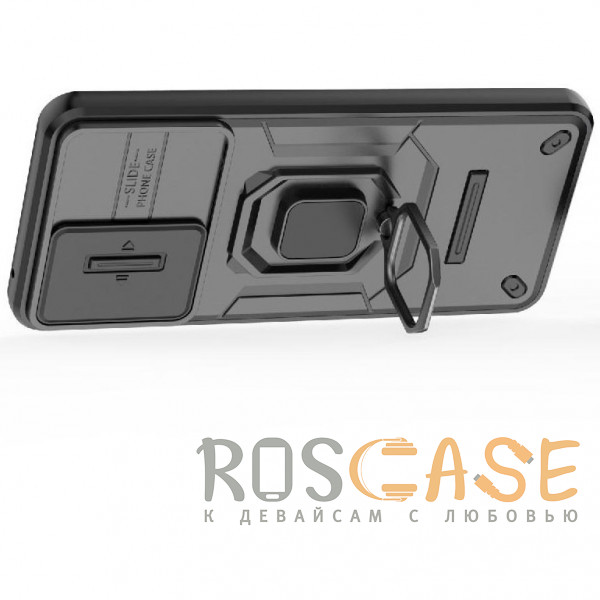 Фотография Черный Transformer Ring Holder | Противоударный чехол с кольцом и шторкой камеры для OnePlus Nord CE 5 5G