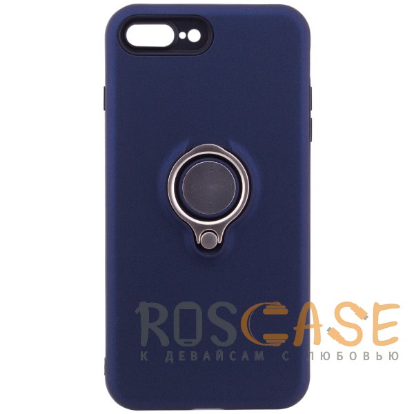

Deen | Матовый чехол для Apple iPhone 7 plus / 8 plus (5.5") с креплением под магнитный держатель и кольцом-подставкой (Синий)