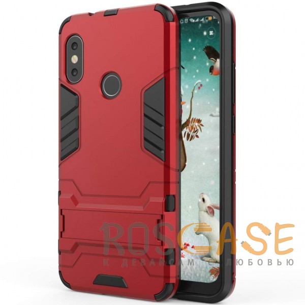 Фотография Красный / Dante Red Transformer | Противоударный чехол для Xiaomi Mi A2 Lite /Redmi 6 Pro с мощной защитой корпуса