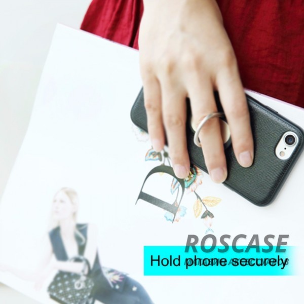 Изображение Черный / Black Премиальный двухкомпонентный чехол Rock Ring Holder Case M1 со встроенным металлическим кольцом-подставкой для Apple iPhone 7 plus / 8 plus (5.5")