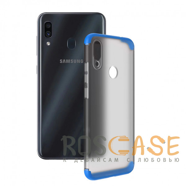 Фото Синий GKK LikGus Матовый пластиковый чехол 360 градусов для Samsung Galaxy A20 / A30