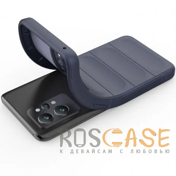 Фотография Темно-синий Flex Silicone | Противоударный чехол для Realme GT2 Pro с защитой камеры и микрофиброй