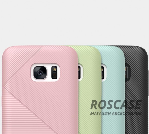 Изображение Гибкий силиконовый чехол STIL Stone Edge с фактурным треугольным узором и рельефными гранями для Samsung G930F Galaxy S7