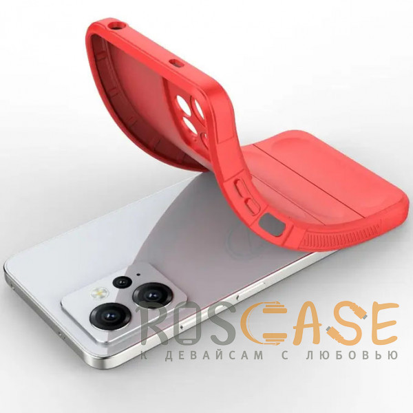 Фотография Красный Flex Silicone | Противоударный чехол для Xiaomi Redmi Note 12 4G с защитой камеры и микрофиброй