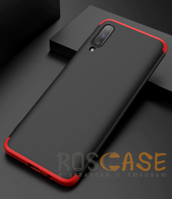 Изображение Черный / Красный GKK LikGus 360° | Двухсторонний чехол для Samsung A705F Galaxy A70 с защитными вставками