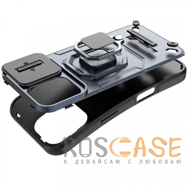 Фото Зеленый Transformer Ring Holder | Противоударный чехол с кольцом и шторкой камеры для iPhone 17