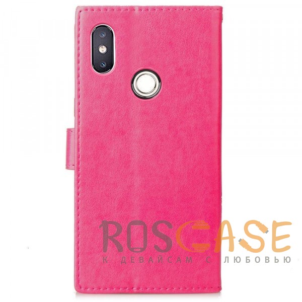 Изображение Розовый Чехол-книжка с узорами на магнитной застёжке для Xiaomi Redmi Note 6 Pro