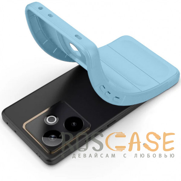 Фотография Голубой Flex Silicone | Противоударный чехол для Realme GT7 / GT 7 / 7T с защитой камеры и микрофиброй