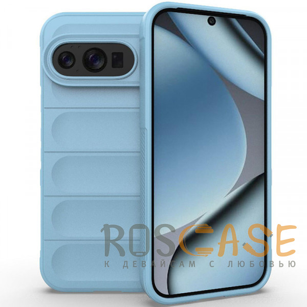 Фото Голубой Flex Silicone | Противоударный чехол для Google Pixel 10 / 10 Pro с защитой камеры и микрофиброй