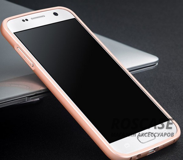Фотография Rose Gold Msvii | Металлический бампер для Samsung G930F Galaxy S7